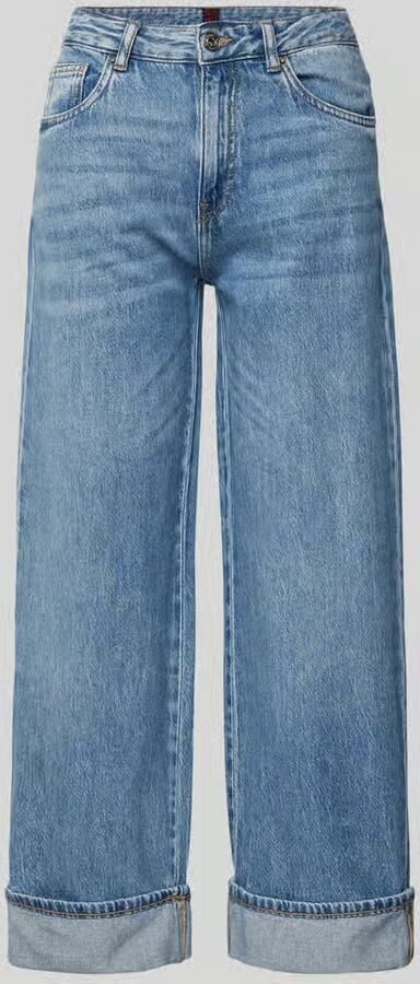 Stefanel Wide leg jeans in 5-pocketmodel model 'TURN UP'
