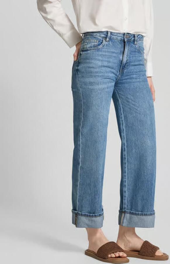 Stefanel Wide leg jeans in 5-pocketmodel model 'TURN UP' - Foto 2