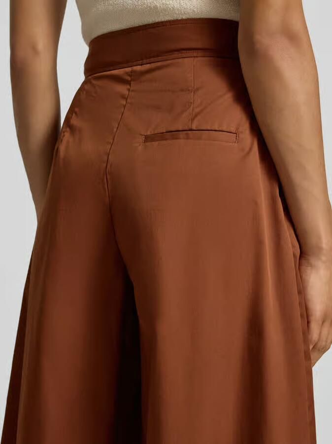 Stefanel Wide leg stoffen broek met rimpelingen