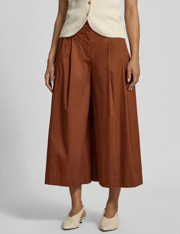 Stefanel Wide leg stoffen broek met rimpelingen - Foto 2