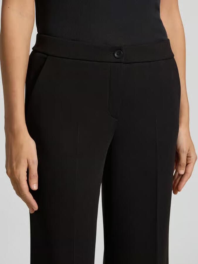 STEHMANN Wide leg bandplooibroek met steekzakken model 'Hillda'