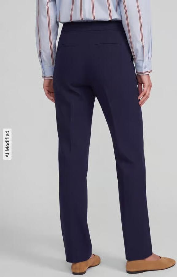 Stehmann Regular fit rechte broek van viscosemix model 'Editta' - Foto 3
