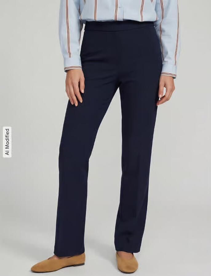 Stehmann Regular fit rechte broek van viscosemix model 'Editta' - Foto 2
