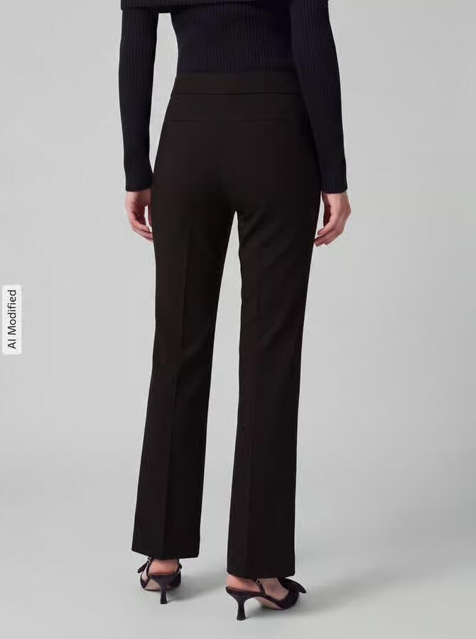 Stehmann Regular fit rechte broek van viscosemix model 'Editta' - Foto 3