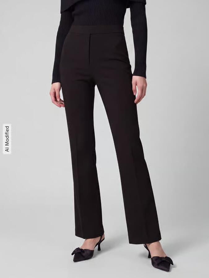 Stehmann Regular fit rechte broek van viscosemix model 'Editta' - Foto 2