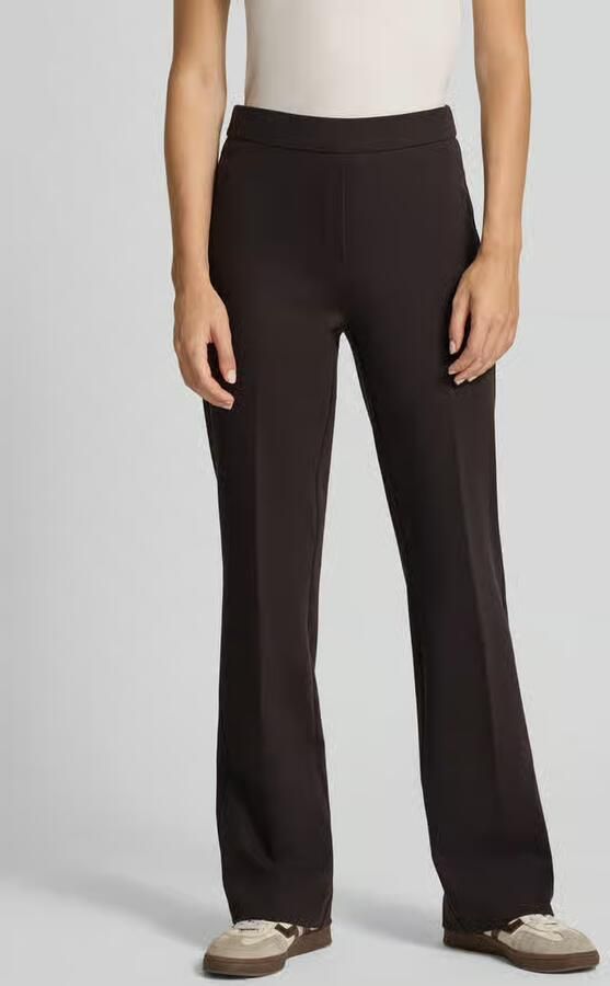 Stehmann Regular fit rechte broek van viscosemix model 'Editta' - Foto 4