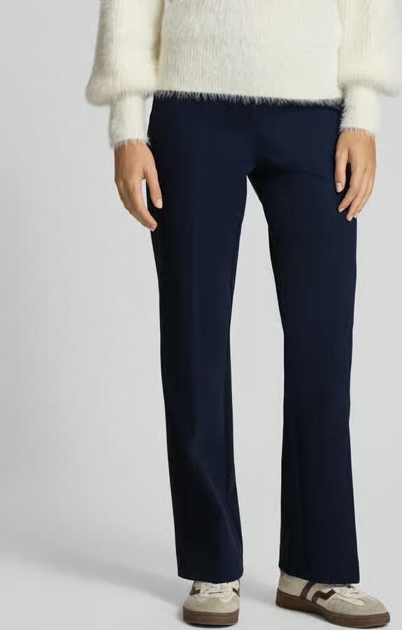 Stehmann Regular fit rechte broek van viscosemix model 'Editta' - Foto 4