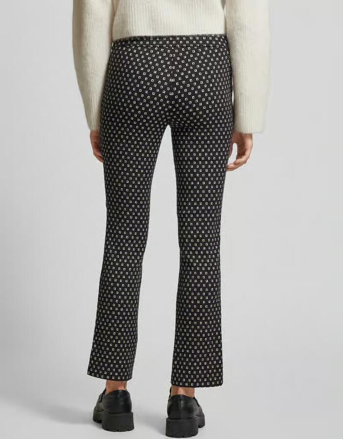 Stehmann Stoffen broek met labeldetail model 'Ina'