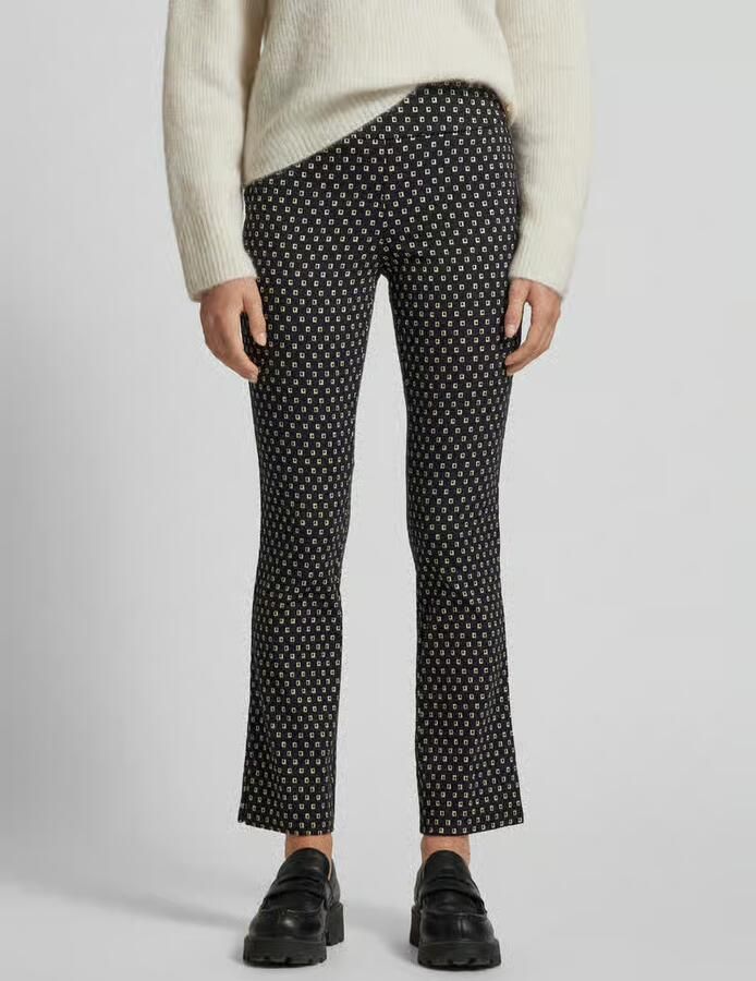 Stehmann Stoffen broek met labeldetail model 'Ina' - Foto 2