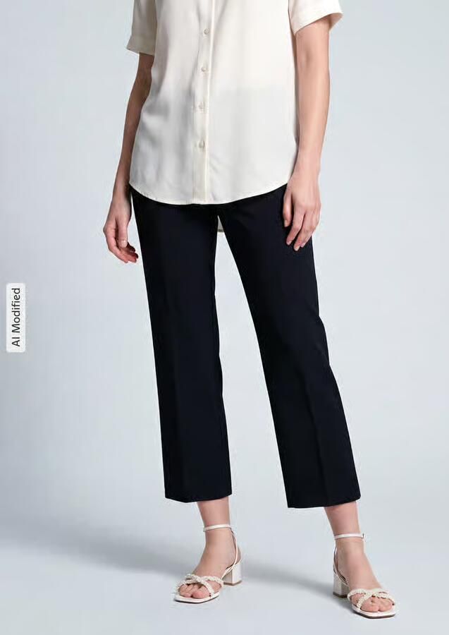 Stehmann straight fit culotte van viscosemix model 'Fenja' - Foto 3