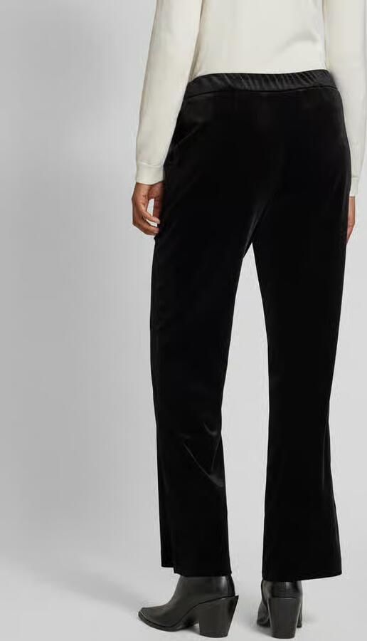 STEHMANN Straight leg stoffen broek met elastische band model 'Flanna'