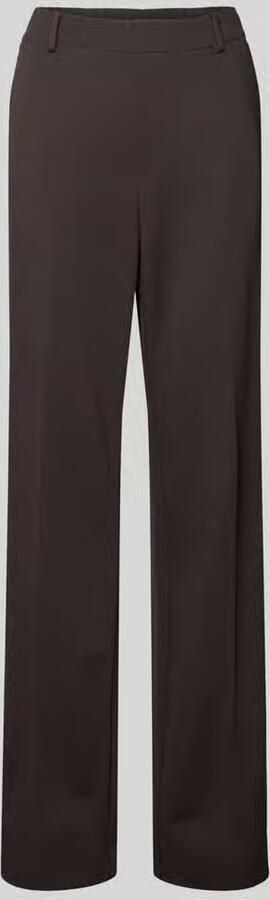 STEHMANN Straight leg stoffen broek met persplooien model 'Fenja'