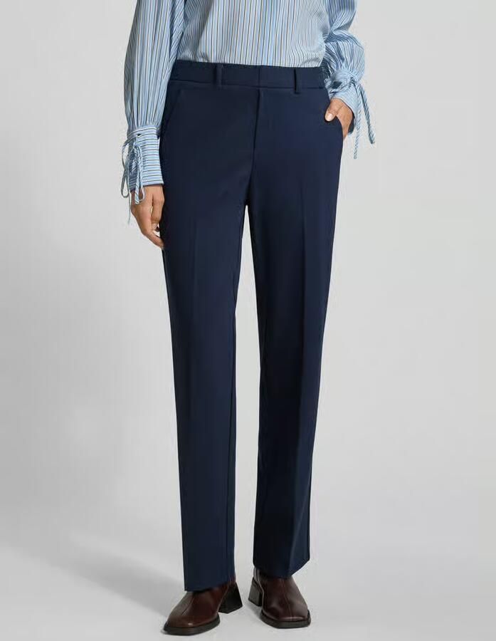 STEHMANN Straight leg stoffen broek met persplooien model 'Fenja' - Foto 2