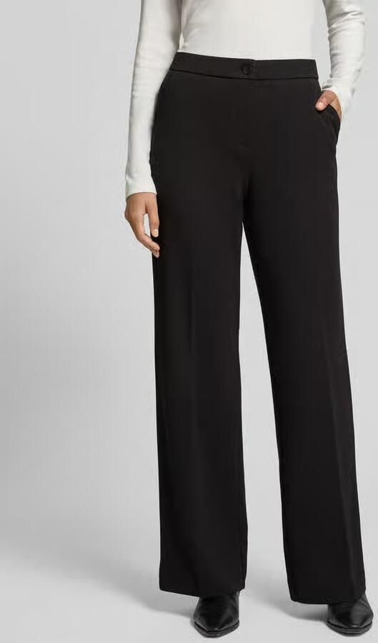 Stehmann Wide leg bandplooibroek met steekzakken model 'Hillda' - Foto 5