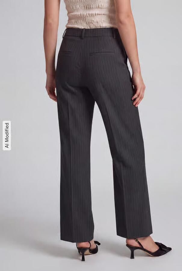 Stehmann wide leg broek met riemlussen model 'Fenja' - Foto 3