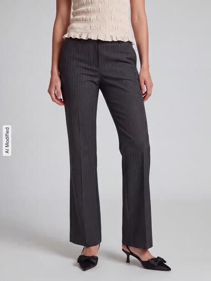 Stehmann wide leg broek met riemlussen model 'Fenja' - Foto 2