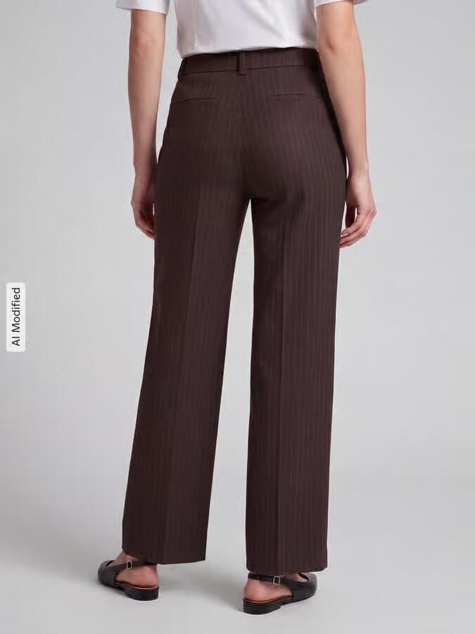 Stehmann wide leg broek met riemlussen model 'Fenja' - Foto 2