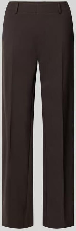 STEHMANN Straight leg stoffen broek met persplooien model 'Fenja'