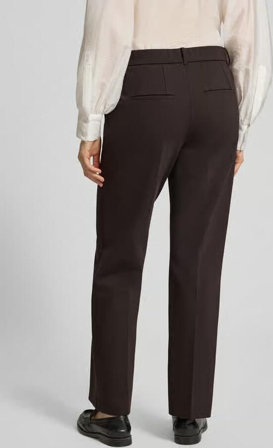 STEHMANN Straight leg stoffen broek met persplooien model 'Fenja' - Foto 3