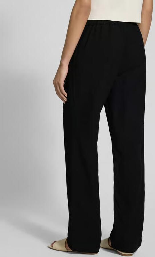 Stehmann Wide leg stoffen broek met bandplooien model 'Alexandria'