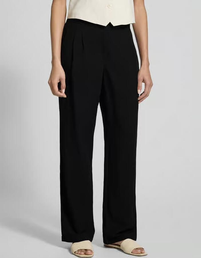 Stehmann Wide leg stoffen broek met bandplooien model 'Alexandria' - Foto 2