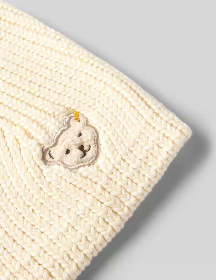 Steiff Gebreide muts met motiefstitching