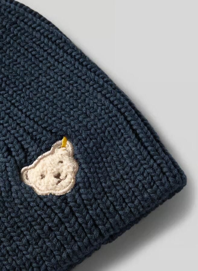 Steiff Gebreide muts met motiefstitching