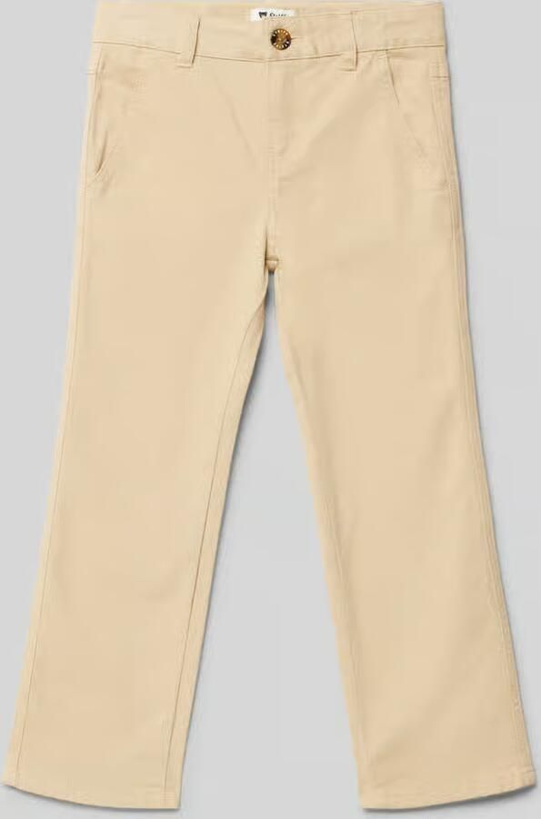 Steiff Regular fit stoffen broek met riemlussen - Foto 2
