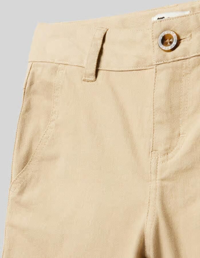 Steiff Regular fit stoffen broek met riemlussen
