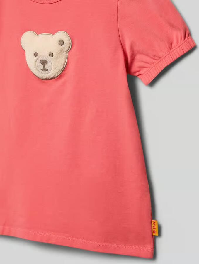Steiff T-shirt met motief-stitching en ronde hals