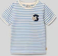 Steiff T-shirt met motief-stitching en ronde hals