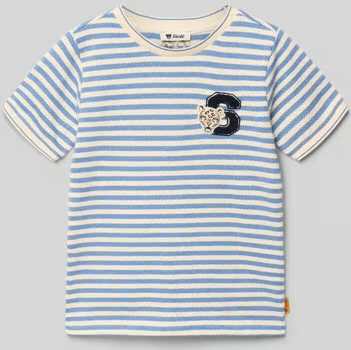 Steiff T-shirt met motief-stitching en ronde hals - Foto 3