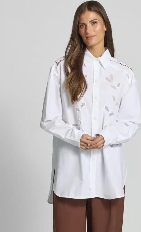 STELLA NOVA Regular fit blouse met broderie anglaise - Foto 2