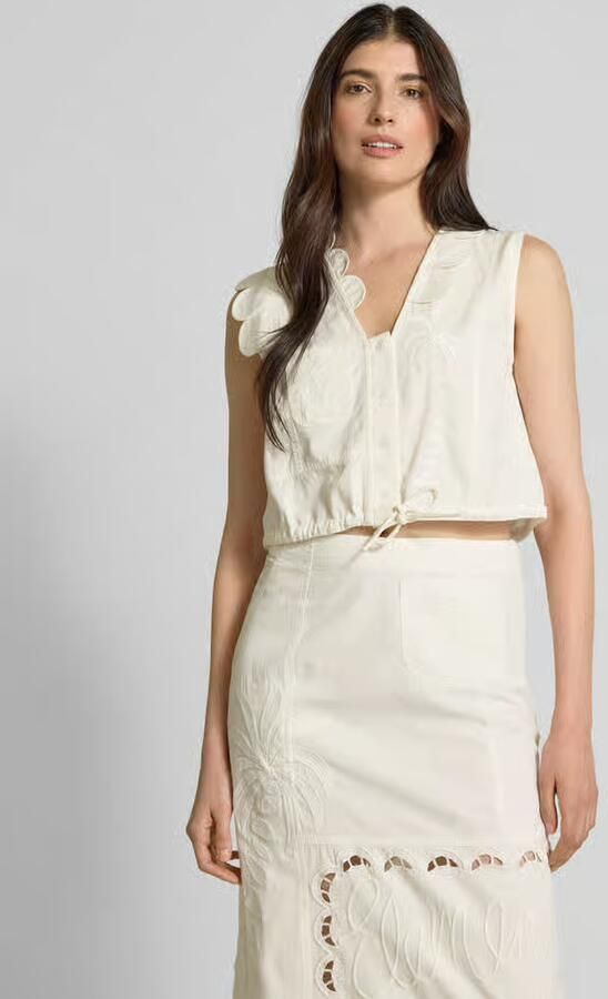STELLA NOVA Regular fit blousetop met V-hals model 'Elements' - Foto 4