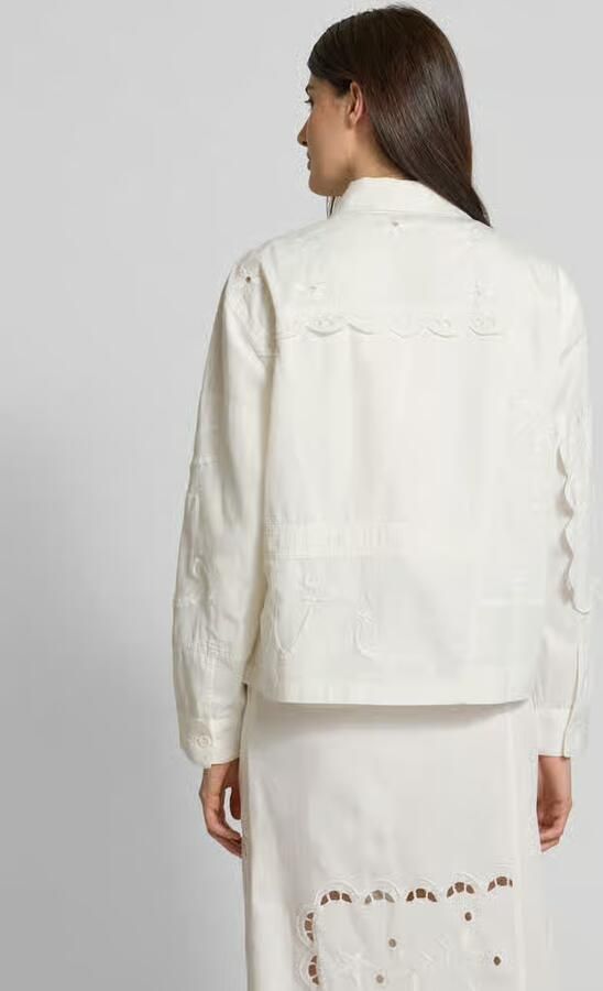STELLA NOVA Relaxed fit blouse met broderie anglaise model 'Elements' - Foto 3