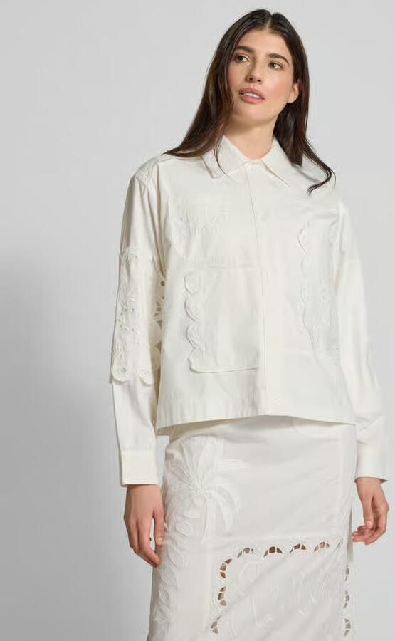 STELLA NOVA Relaxed fit blouse met broderie anglaise model 'Elements' - Foto 2