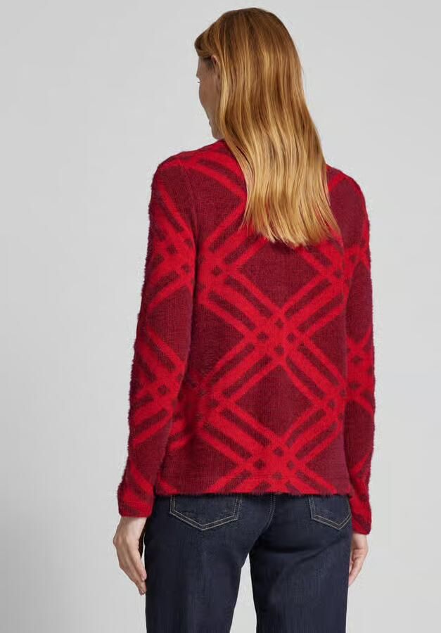 Street One Gebreide pullover met geribde ronde hals