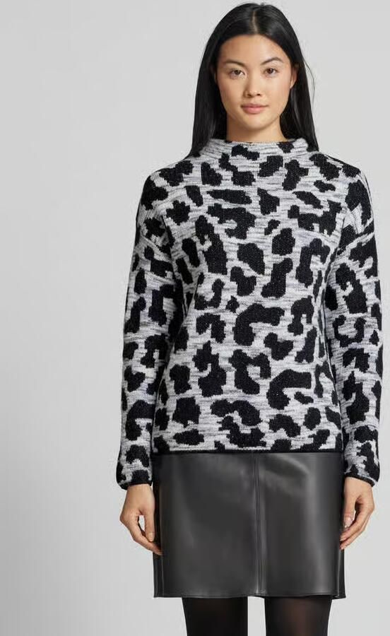 Street One Gebreide pullover met opstaande kraag - Foto 3