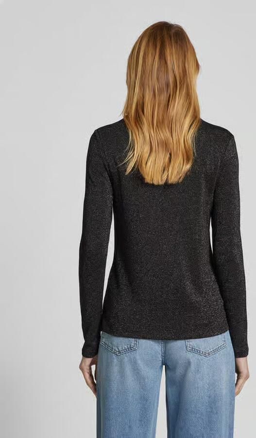 Street One Shirt met lange mouwen van viscosemix met opstaande kraag