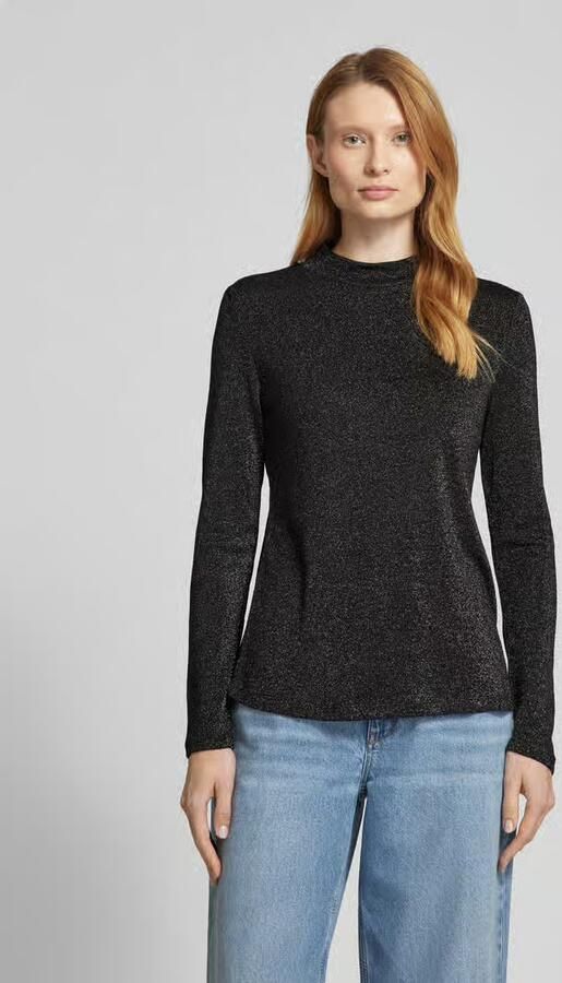 Street One Shirt met lange mouwen van viscosemix met opstaande kraag - Foto 2