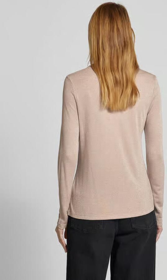 Street One Shirt met lange mouwen van viscosemix met opstaande kraag