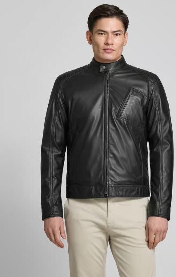 Strellson Leren jack met opstaande kraag model 'PIERCE' - Foto 3