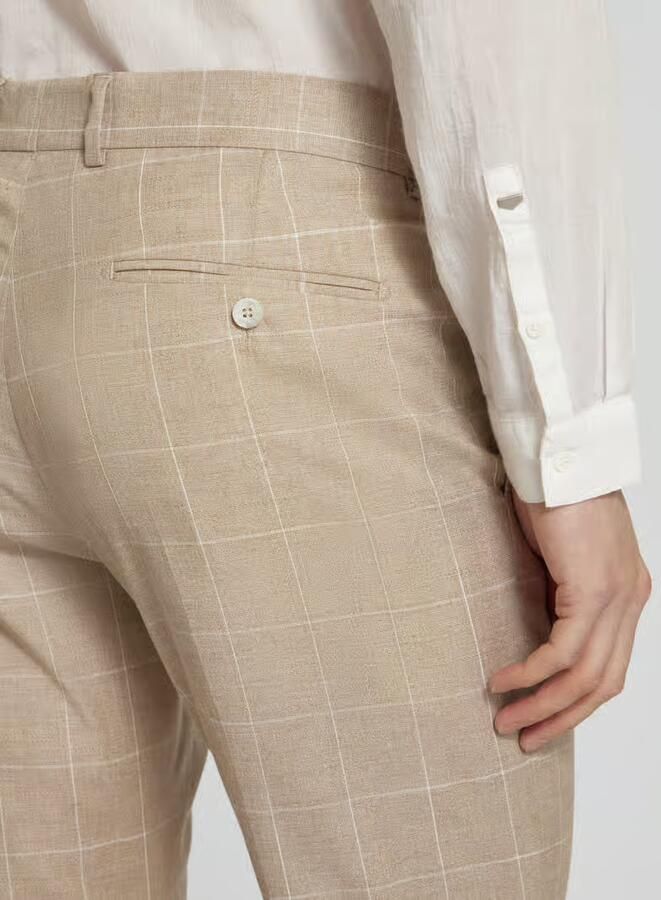 Strellson Regular fit stoffen broek met linnen model 'Mace'