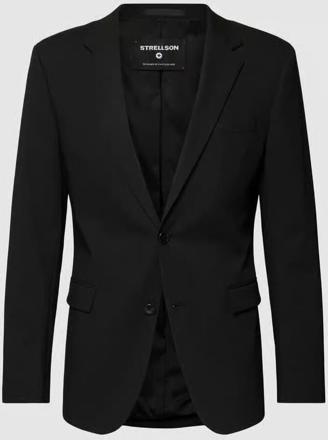 Strellson Regular fit 2-knoops colbert met wol