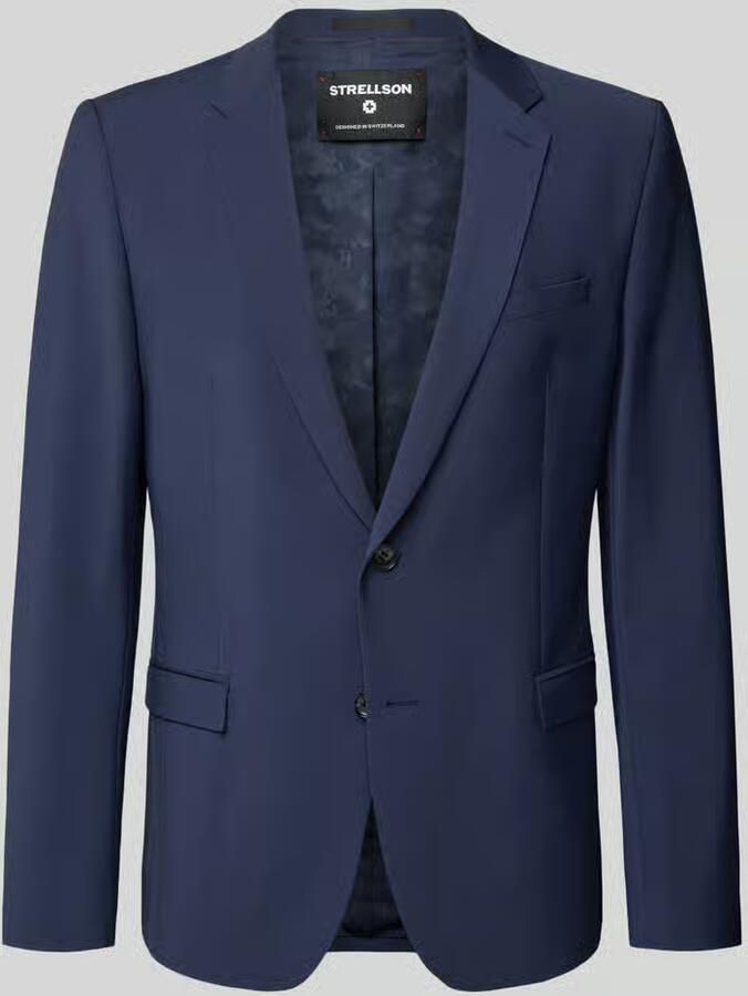 Strellson Regular fit 2-knoops colbert met wol