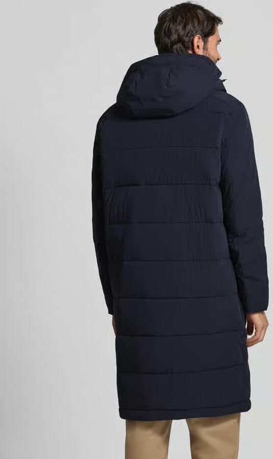 Strellson Regular fit gewatteerde lange jas met logopatch model 'CRASHER'