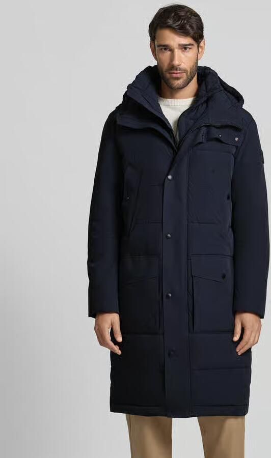 Strellson Regular fit gewatteerde lange jas met logopatch model 'CRASHER' - Foto 2