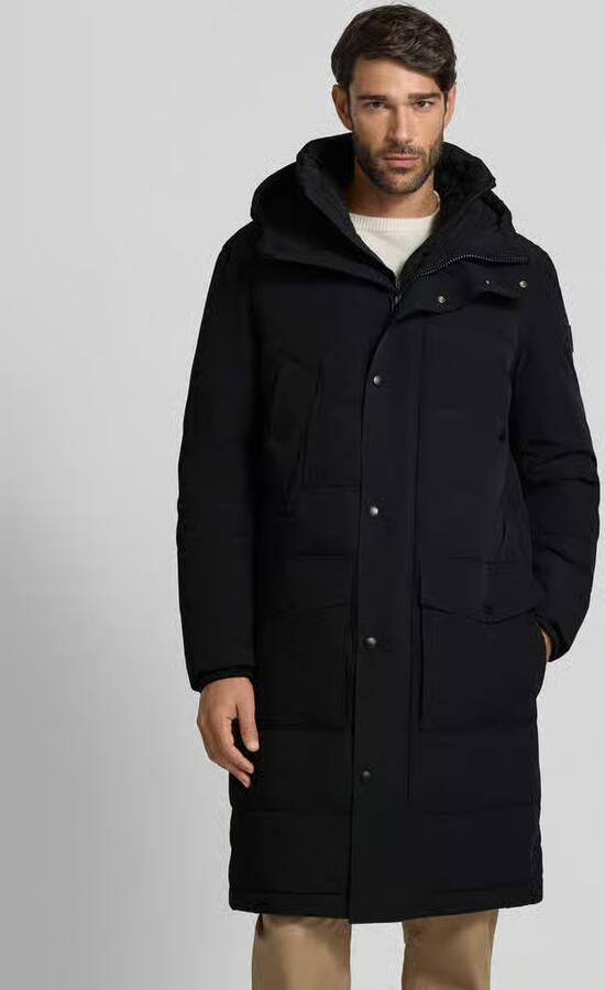 Strellson Regular fit gewatteerde lange jas met logopatch model 'CRASHER' - Foto 3