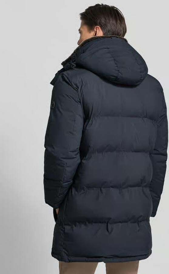 Strellson Regular fit gewatteerde mantel met afneembare capuchon model 'Ambience' - Foto 3
