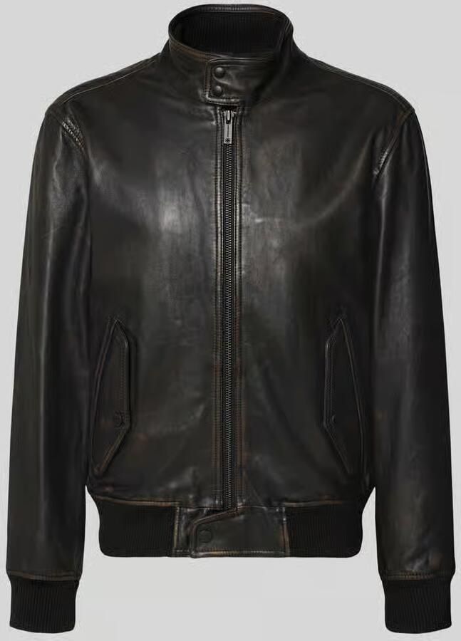 Strellson Regular fit jack van echt lamsleer model 'BERKELY'